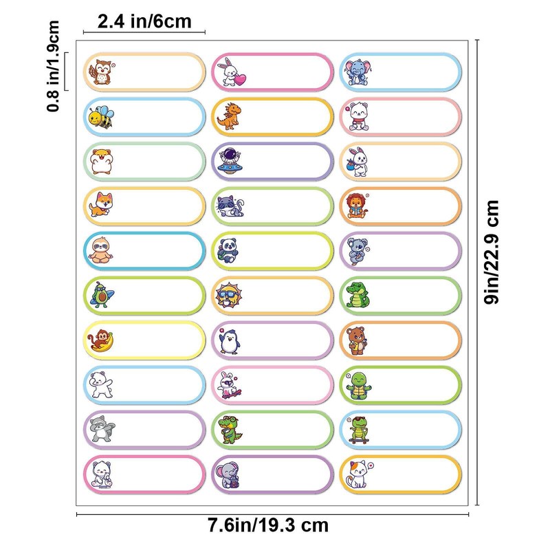 Perfeclan 10 Teile Name Aufkleber Name Tag-Aufkleber für Kindergarten