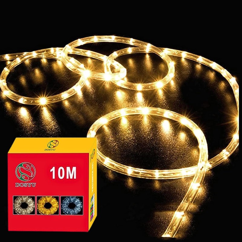 Luces de Navidad, DOSYU 10M LED Manguera Transparente Navideña, 200