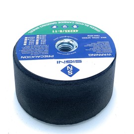 SIGNI 4 inch Green SiC Grinding Stone with 5/8-11 Thread for Granite,Marble,Brick,Tile (1 Pack) (Grit 100)