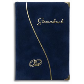 Anneaux Wedding Spine Book Blue with Insert