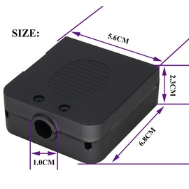 AAOTOKK DB25 Female Breakout Board Connector 25-pin Solderless Screw Terminal Adapter (2-Pack, Black)