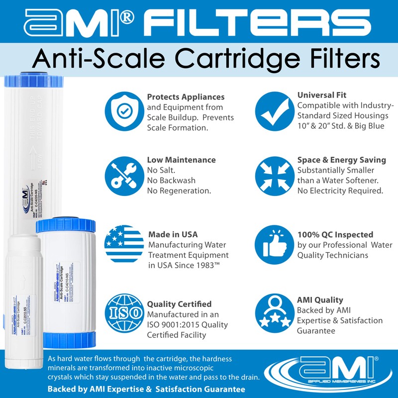 Anti-Scale Filter Cartridge for Standard 20" Filter Housing