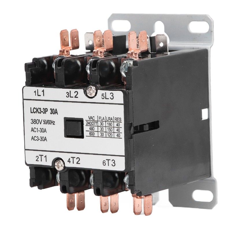 LCK3 3P 30A AC Contactor Heat Resistant PP Shell Silver