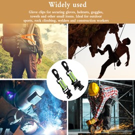 UMILKI Glove Holder Fire Brigade, 2 Pieces Glove Holder Belt, Glove Holder for Fire Brigade, Gloves Clips with Metal Carabiner for Hanging Work Gloves, Operational Gloves