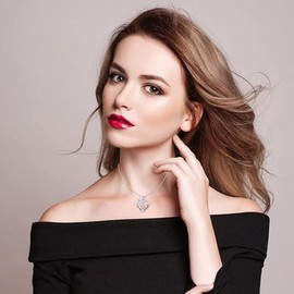 Día de la Madre Collar Regalos para Mamá, Te Quiero Mamá Collar Corazón Colgante Rhinestone Joyería con Caja Cumpleaños Día de la Madre Regalos para Mujeres (Mom)