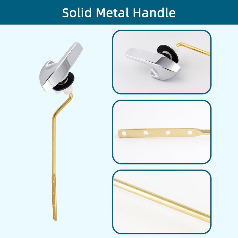 Universal Metal Side Mount Toilet Handle Replacement Kit Compatible with