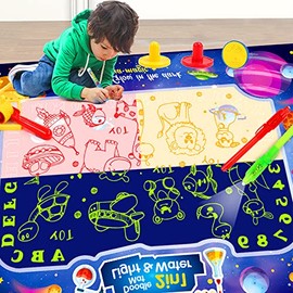 BSOON Pizarron Magico, Pizarrones para Niños, Pintura de Agua para Niños grande, Juguetes para Niños de 3, 4, 5, 6, 7 años, Pizarron Magico Inteligente en Desarrollo(Tamaño Grande 97 * 77.5cm)