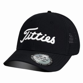 Bamveio Titties Hat Tittiess - Sombreros de golf para hombres y mujeres, sombrero divertido de tittes, gorra Titliest, blanco y negro, 1. negro-2, Talla única