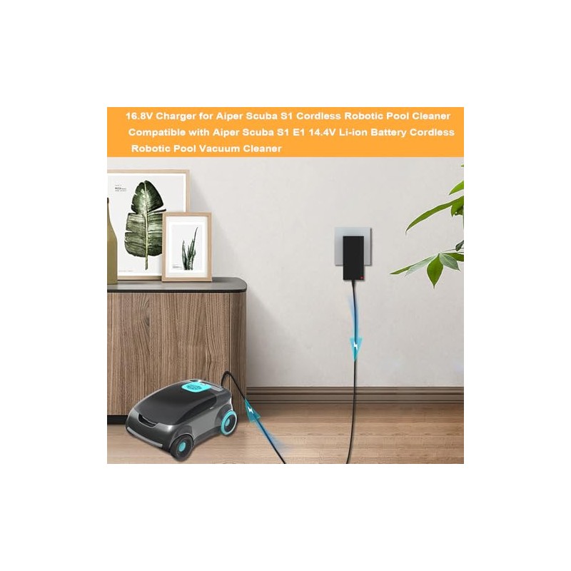 16.8V Charger for Aiper Scuba S1 Cordless Pool Cleaner
