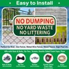 No Dumping No Yard Waste No Littering Sign | 12”x