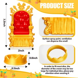 2 Pcs Dice Jail and Crit Crown, Lucky Throne Miniature Throne Chair for Dice Games Accessories Gift