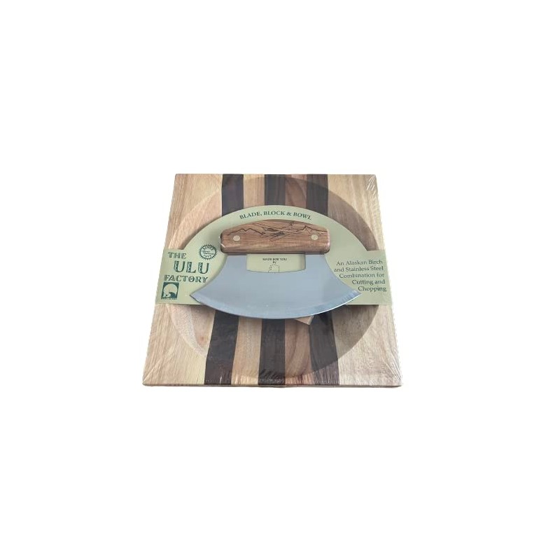 The ULU Factory Alaskan Knife Chopping Board With Large Bowl,