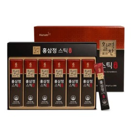 Hurum Red Ginseng Stick Gift Set (10g*30 packs) (Choose 1/2 set) 2 sets of vital red ginseng sticks / 휴럼 홍삼스틱 선물세트 (10g*30포) (1/2세트 택1) 활력찬 홍삼정 스틱 2세트