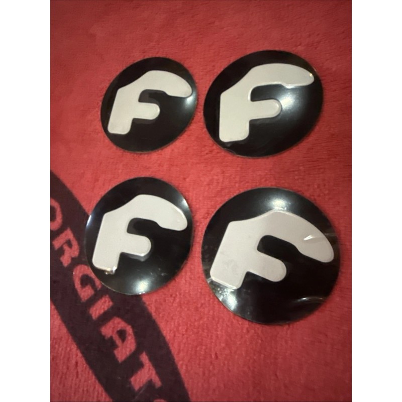 Forgiato center cap logo decal emblem sticker black with White