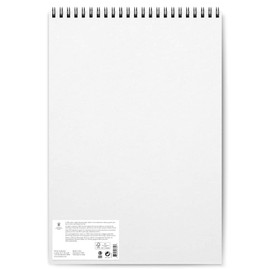 Winsor and Newton Watercolour Paper Pad, A5, 12 Sheets, 300 g/m�, Glue Bound, Cold Pressed, Acid , Mixture of 25 Percent Cotton and Cellulose Fibres, Natural White