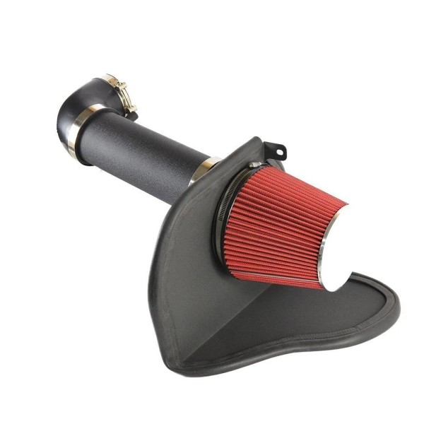 Unbranded Wrinkle Coated Cold Air Intake w/Heat Shield for 05-10