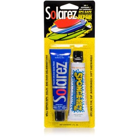 SOLAREZ EPS-Safe UV Cure Soft Board Repair Kit ~ Styrofoam & EPS-Core Constructed Surfboards (Catch Surf, Wavestorm ) Bodyboards and SUP's ~ Tough, Clear, Ultra-Flexible ~ Cures in mins w Sunlight