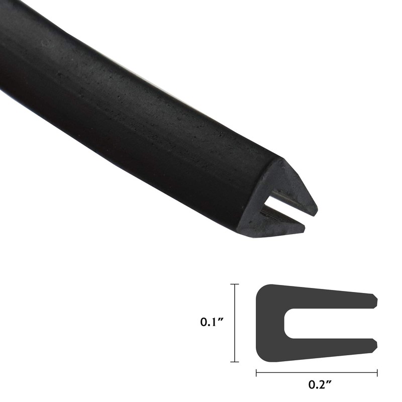 1/8"x 7/32"-U Shape Automotive Door Weather Seal Trim-Fits Gap 1/32"-PVC