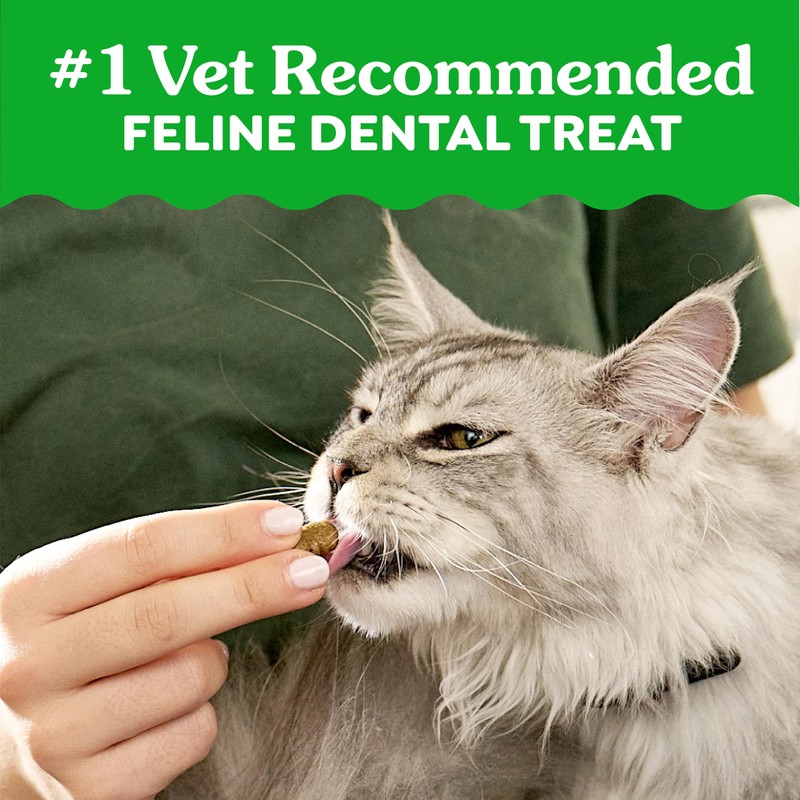 Greenies Cat Treats, Feline Veterinarian-Recommended Adult Natural Dental Cat Treats,