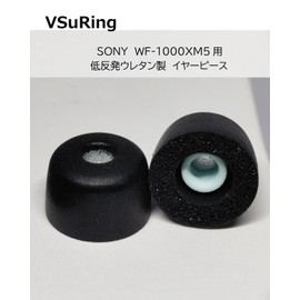 VSuRing 8 Pcs Replacement Earbud Tips for Sony WF-1000xm5 Memory Foam Earwax Guard with Filter Fit in the Case Sound Isolating Anti-Slip Soft Comfortable Charging with Improved Fit Memory Foam Sponge