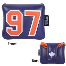 SHABIER Dark Blue Golf Large Mallet Headcover with NO.97 Design for Blade Golf Putter