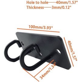 VANROUG 2 Pcs Battle Rope Anchor,Workout Wall Mount Anchors-for Bodyweight Straps, Resistance Bands, Strength Training, Yoga, Home Gym-(Screws included)