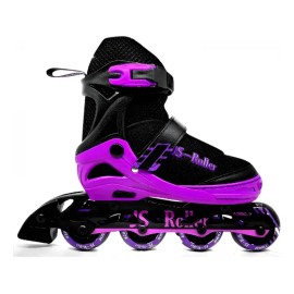 Patines Profesionales Fitnees+regalo Color 306 Morado Talla de los patines L 24-26cm Tamaño de las ruedas 76 mm