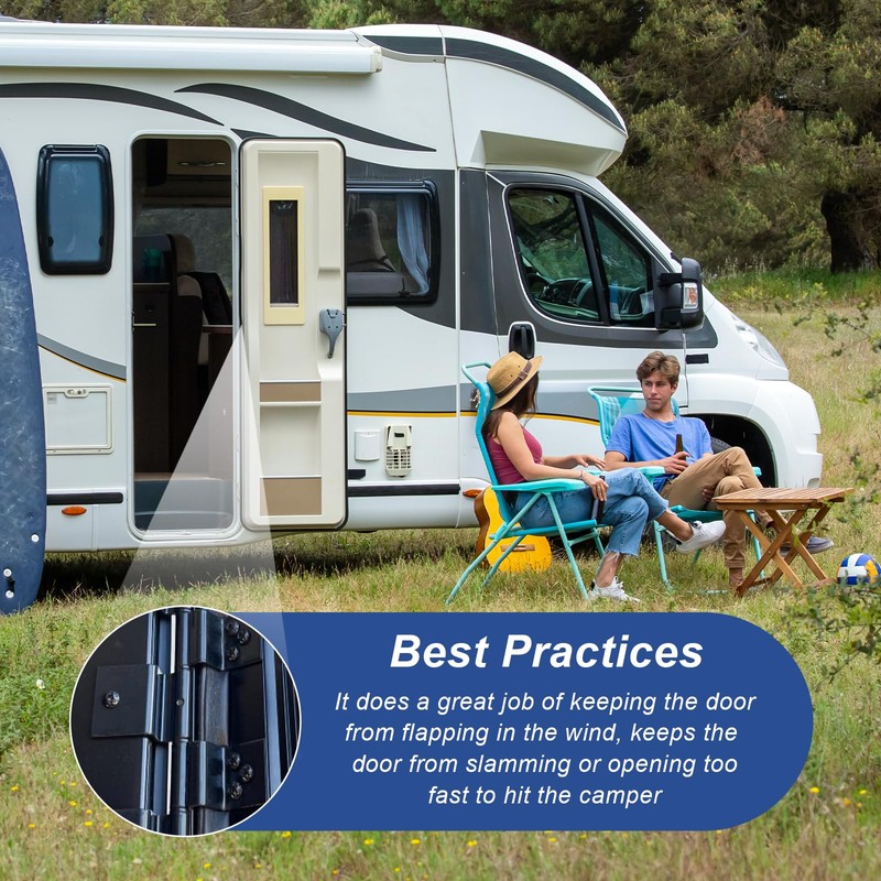 RV Entry Door Friction Hinge Kit for 5th Wheel, RV