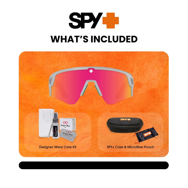 SPY Monolith Speed 62MM Matte Silver/Happy Gray Green Pink Mirror
