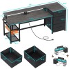 59" Office Desk with 3 Storage Drawers, Reversible Computer Desk