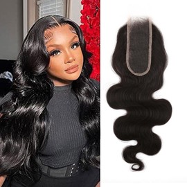 ELIHAIR 2 * 6 HD Lace Closure Pre Plucked Skinlike Lace Hair Pieces With Baby Hair Natural Color Body Wave 12"