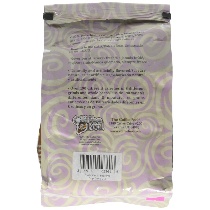 The Coffee Fool Pecan Supreme, Drip Grind, 2 Pound