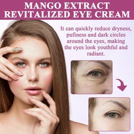 Mango Revitalize Eye Cream,Mango Activating And Firming Eyecream Ffirming Eyelift Serum Moisturizing Wrinkles Eyecreams Repair Dark Circles and Eye Bags （2PCS ）