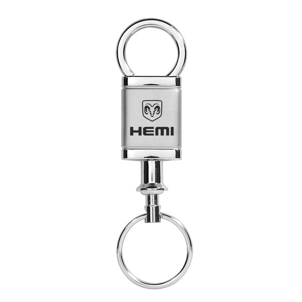 Dodge Hemi Satin Chrome Valet Keychain