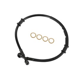 REPAIROCK 1 Set 55cm 21.65" Motorcycle Braided Brake Clutch Oil Hoses Line Pipe Clutch Throttle Gas Line Fuel Pipe Black for ATV Dirt Bike Auto Replacement Parts