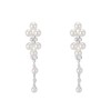 Long Pearl Cubic Zirconia Tassel Drop Dangle Earrings for Women