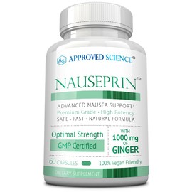 Approved Science Nauseprin - Ginger, Bioactive Vitamin B6-60 Capsules - Vegan