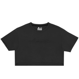 ALPHALETE NEW Alphalete Woman’s  ELMTS Short SLEEVE Crop Size Small, Black