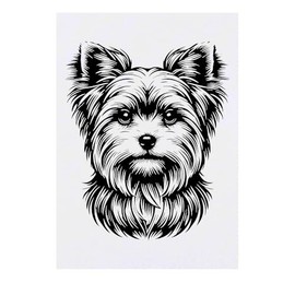 'Yorkshire Terrier' Temporary Tattoo - Water Resistant, Skin-Safe, Non-Toxic Transfer (TO00075997)