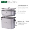 Boundless Voyage Titanium Hanging Pot Cup Cooking Set with Lid