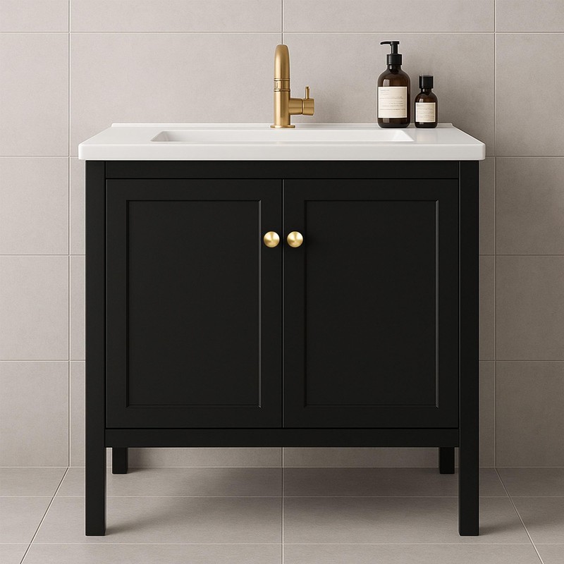 QOGRISUN 5-Pack Solid Brass Cabinet Knobs, Round Ball Gold Knobs