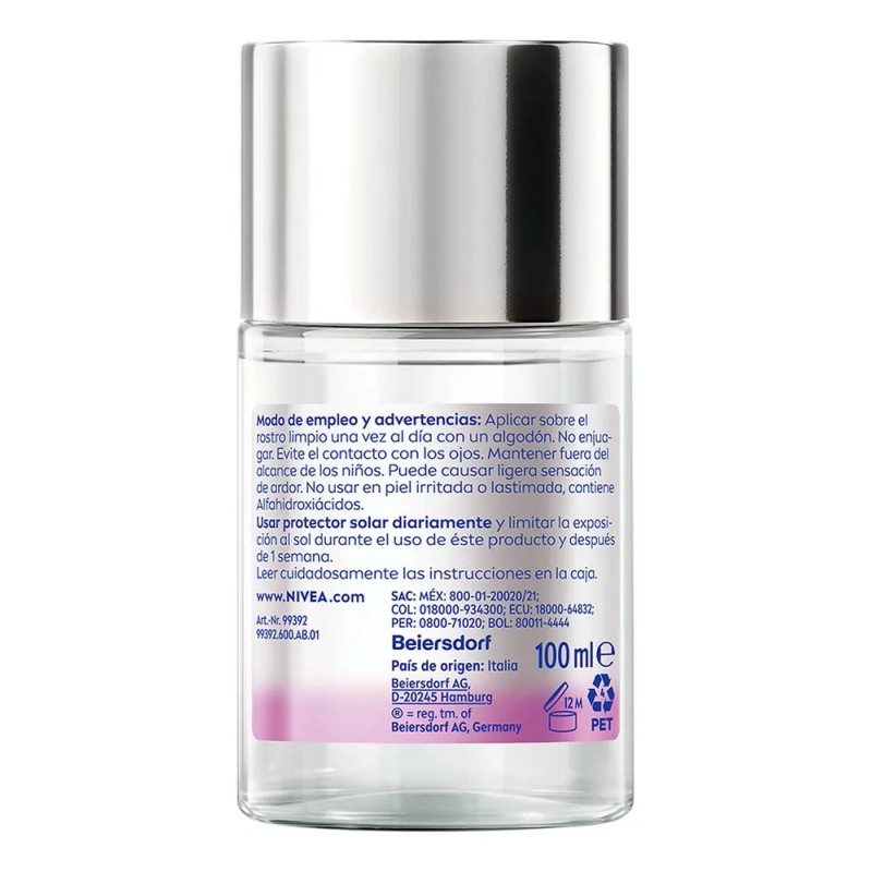 Nivea Tnico Exfoliante Skin Glow Instantneo 100ml Todo Tipo De