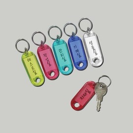 KEYTECH Keyring 2-Pack Mixed Colors Name Tag 10-Set Floem Multi Keytech 2-Pack (10-Set) Mint 5ea