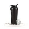 Protein Shaker, Black, Snap Closure, 20.3 fl oz (600 ml)