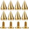 BDHI 100pcs Cone Spikes Rivets Punk Studs Bullet Studs Jacket