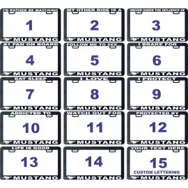 Unbranded Mustang car assorted license plate frame holder