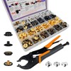 SUNOR 100 Sets Snap Buttons,Heavy Duty Snap Fasteners Kit 15mm