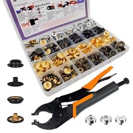 SUNOR 100 Sets Snap Buttons,Heavy Duty Snap Fasteners Kit 15mm Metal Snaps Marine Grade Boat Canvas Snaps,Press Stud for Clothing Leather Boat Cover Fabric