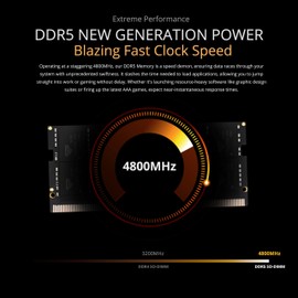 Timetec 32GB KIT(2x16GB) DDR5 4800MHz PC5-38400 Unbuffered Non-ECC 1.1V CL40 1Rx8 Single Rank 262 Pin SODIMM Laptop Memory RAM Module Upgrade (32GB KIT(2x16GB))