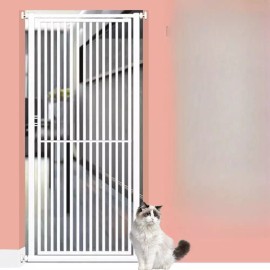 A. 고양이 방묘문 200cm 펫도어 현관 철망 펜스 흰색 안전문 [Q. 사용폭 167174c] Cat Door 200cm Pet Door Entrance Wire Fence White Safety Door [Q. Usage Width 167174c]